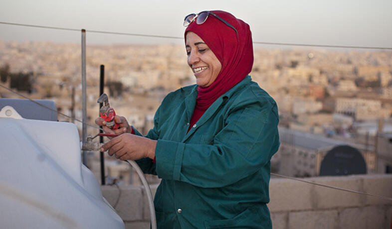  Gestion de l’eau en Jordanie et souteint des femmes à devenir plombière